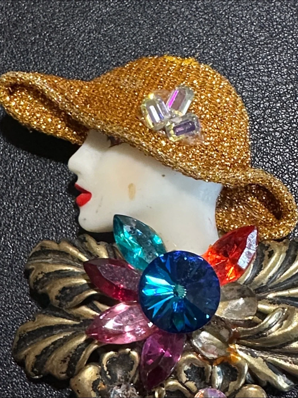 Bonetto Vintage Gold Tone 1980’s Ring Brooch Watch Bundle